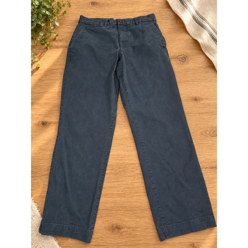 GAP Soft Twill Gray Cotton Straight Pants, Men Fits 30x29